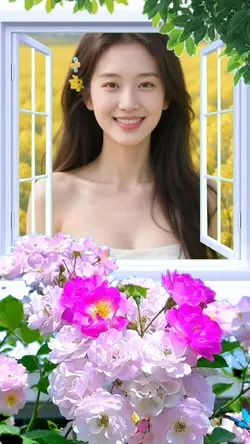 Behind the window