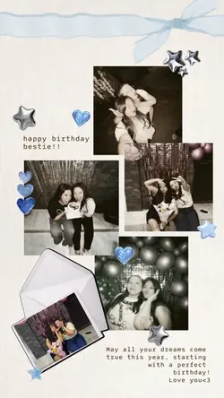 Blue bday w bestie