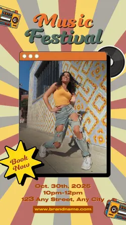 Entertainment Industry Playful Color Dance Event Motion Poster