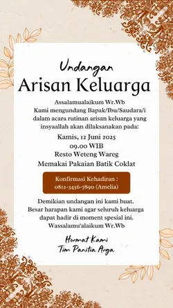 undangan arisan