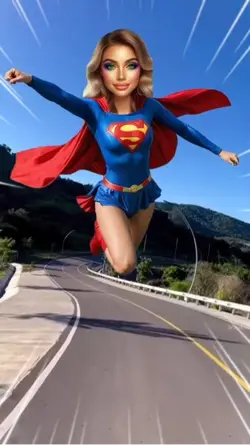 Flying Superwoman 