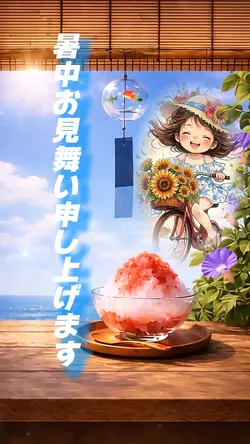暑中お見舞い申し上げます1クリップ