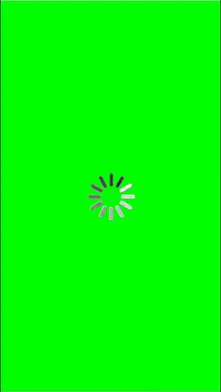 Loading green screen