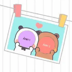 Mẫu ảnh đôi cute