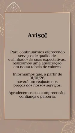 Reajuste aviso