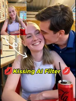 Kissing AI trend