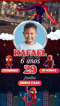 Homem Aranha convite