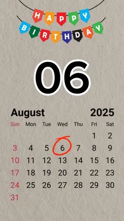 birthday 06 August