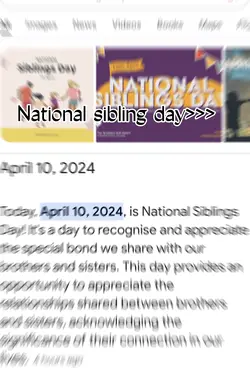 National sibling day
