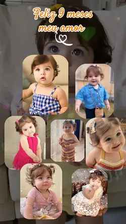 Feliz 9 meses bebê 