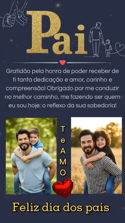 Feliz dia dos pais 