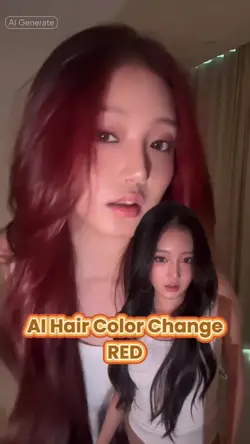 AI Hair Color Red