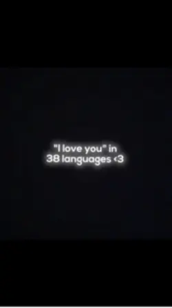 I love you