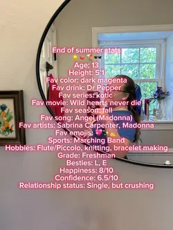 End of summer stats 
