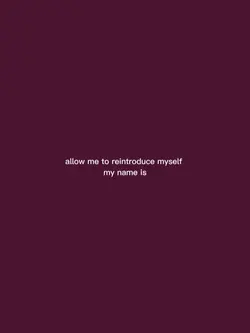 Reintroduce myself. 