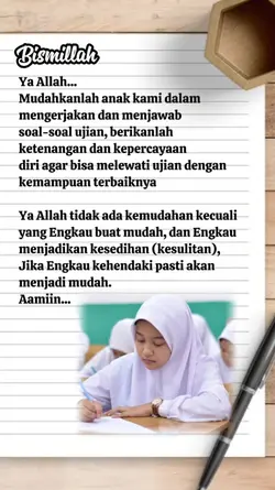 Doa Ujian Sekolah