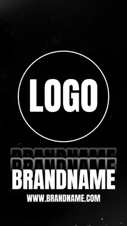 Business template logo industry minimalist white in tiktok 