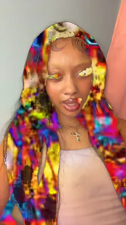 Hair glitch effect