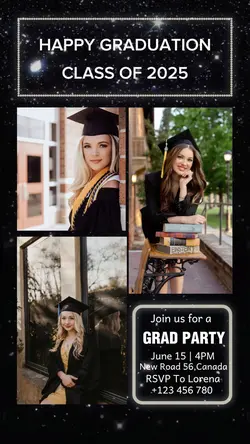 Grad invitation card