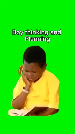 Boy thinking plan