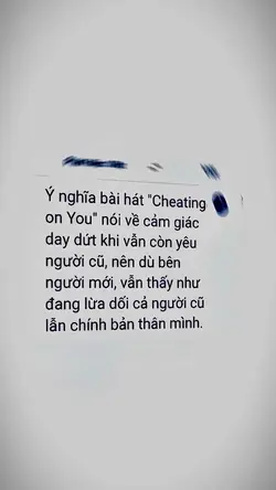 [2]Cheating on you