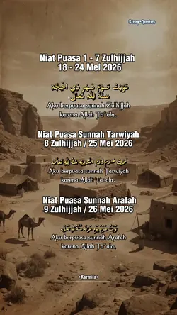 niat puasa Zulhijjah