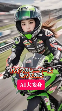 バイクのレーサーになってみた AI大変身