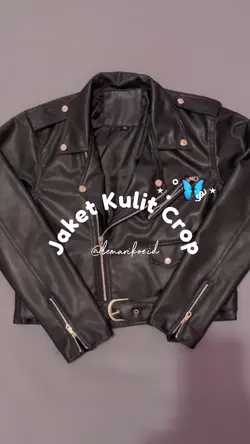 Jaket Kulit Crop