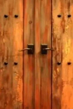 porte fond vert