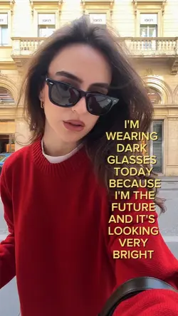 wearing dark glasses