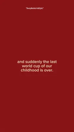 childhood is over