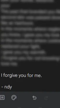 I forgive u