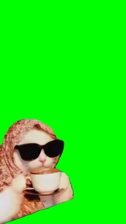 Cat Sipping Tea