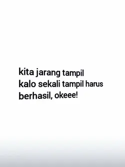 kita jarang tampil