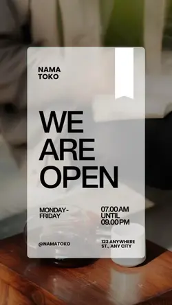 We are open 