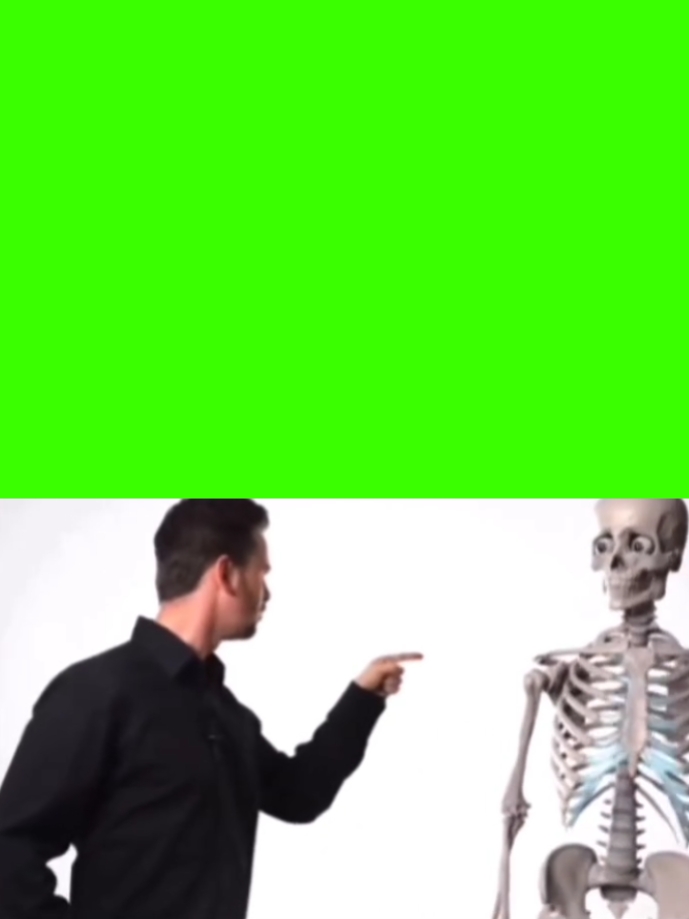 skeleton running across the screen green screen - Pippit