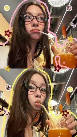 2 photos selfie
