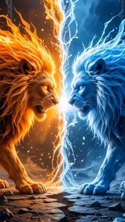 Lion Fire and Water
