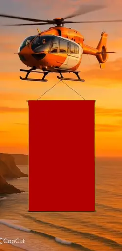 Helicopter banner 