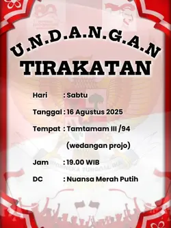 UNDANGAN TIRAKATAN