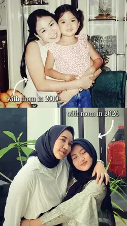 with mom in….