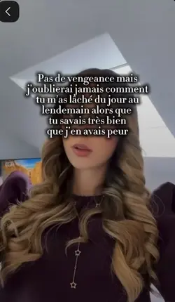 Tu m’as lâché…