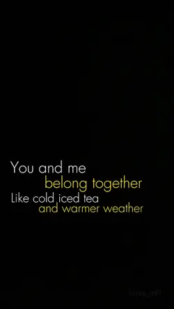 You and me