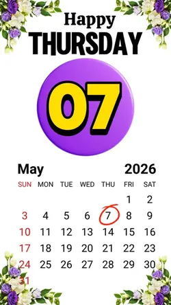 Thursday 7 May 2026