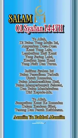 Salam 1 Syaaban1447H