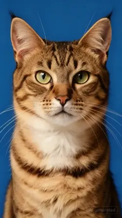 kucing latar biru