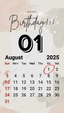 HBD 01 AUGUST 2025