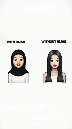 with hijab without