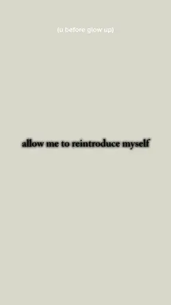 reintroduce myself 