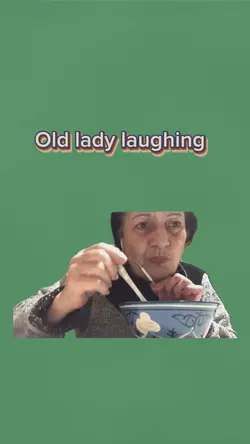 Old lady laughing 